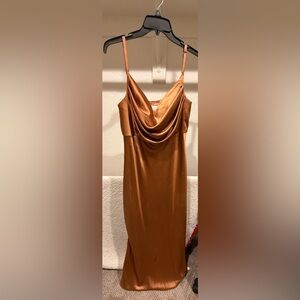 Revelry Skye Satin Dress - Copper 725